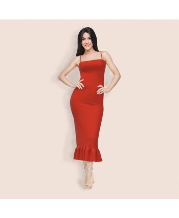 Spaghetti Strap or Strapless Bodycon Dress, Custom Fit Sewing Pattern