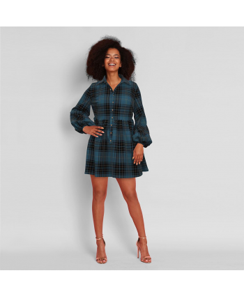 Plaid Shirt Dress, Custom Fit Sewing Pattern