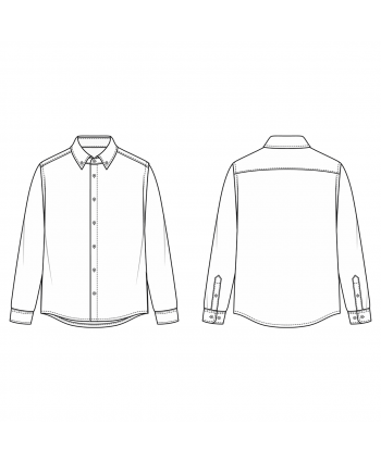 Men's Classic Shirt Custom Fit Sewing Pattern