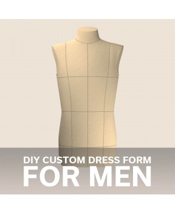 Exclusive! DIY Stuffed Men's Mannequin Dress Form Made To Measure Sewing Pattern.