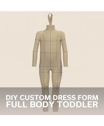 Custom-Fit Toddler (Ages 2-6) DIY Full-Body Dress Form Sewing Pattern with Step-by-Step Photo Instructions