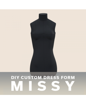 Exclusive! Missy Fit DIY Stuffed Dress Form Body Replica Made To Measure Sewing Pattern.