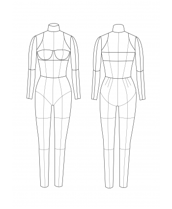 Custom-Fit Female DIY Full Body Dress Form Sewing Pattern with Photo Step-by-Step Sewing Instructions
