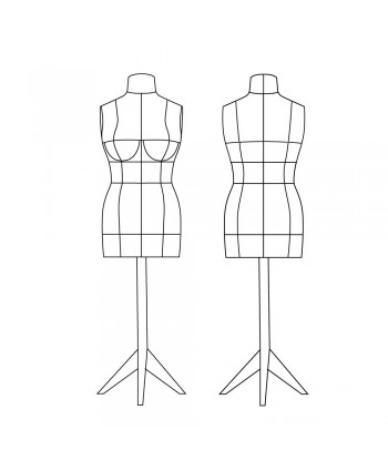 Instant PDF Download DIY Stuffed Dress Form in Standard Sizes 2-14 Sewing Patterns in Letter Format.