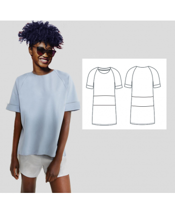 Tunic Sewing Pattern, Custom-Fit. Step-by-Step sewing Instructions