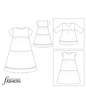 Comfortable Flowy Nap Dress, Custom Fit Sewing Patterns