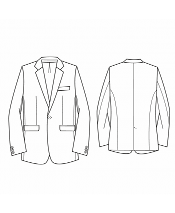 Men's Jacket, Custom Fit Sewing Pattern