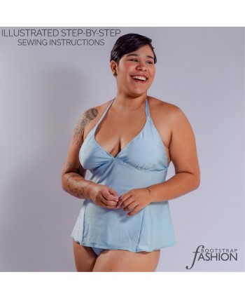 Exclusive! Custom-Fit Swimwear: 2-piece Tankini Set. Includes Step-by-Step Illustrated Sewing Instructions.