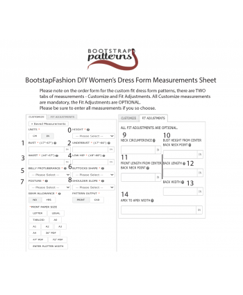 FREE PDF Custom Measurements Printable/Fillable Guide