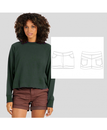 Boyfriend Shorts Custom Fit Sewing Patterns. Step-by-Step Sewing Instructions
