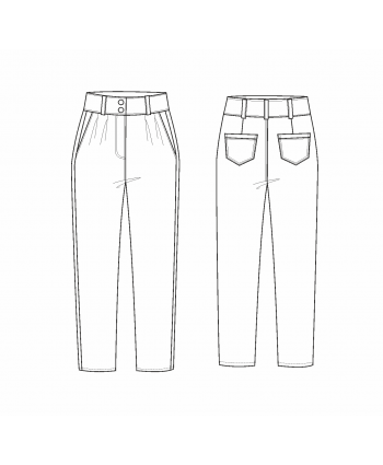 High Waist Trousers Custom Fit Sewing Pattern