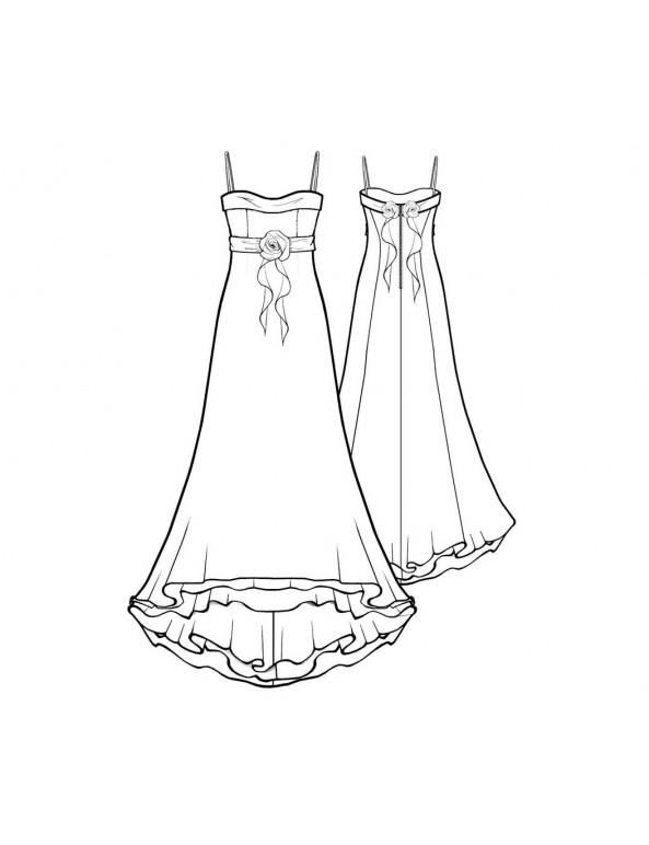 Fashion Designer Sewing Patterns - Bridal Chiffon Gown