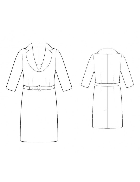 Fashion Designer Sewing Patterns - Draped Lapel Dress