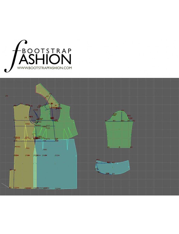 Fashion Designer Sewing Patterns - Draped Lapel Dress