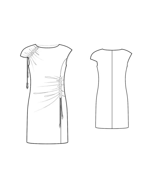Fashion Designer Sewing Patterns - Asymmetrical Draped Knit Dress