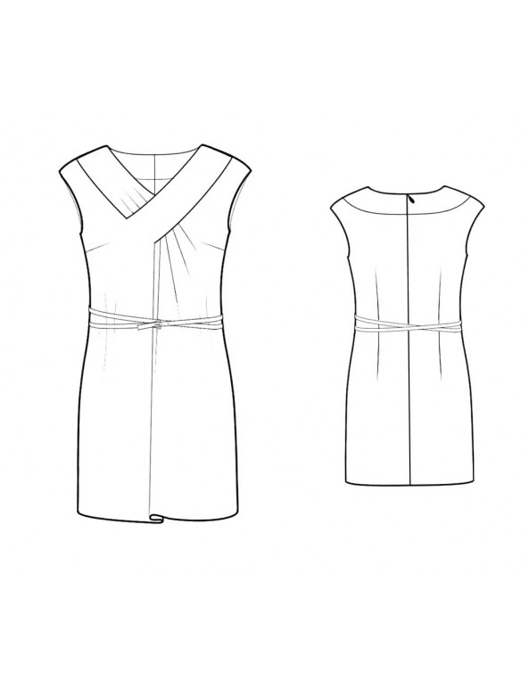 Fashion Designer Sewing Patterns - Draped V-Neck Dress