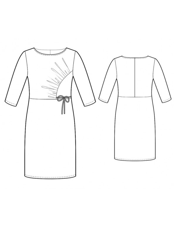 Fashion Designer Sewing Patterns - Boatneck Draped Knit Dress