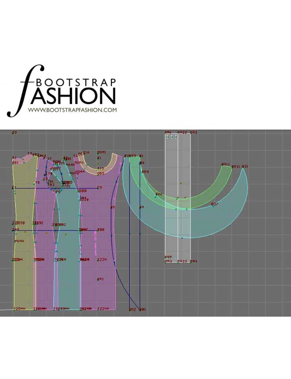 Fashion Designer Sewing Patterns - Side Ruffle Jewel Neck Sheath With Removable Belt