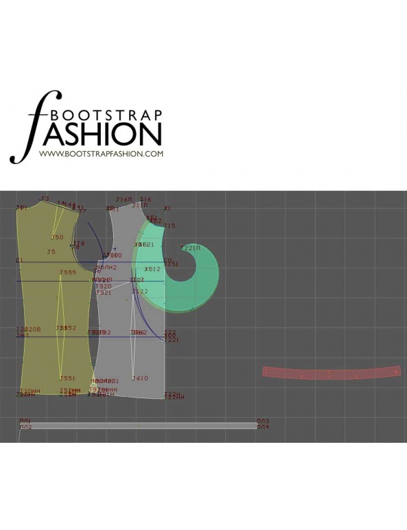 Fashion Designer Sewing Patterns - Sleeveless Ruffle Neck Blouse