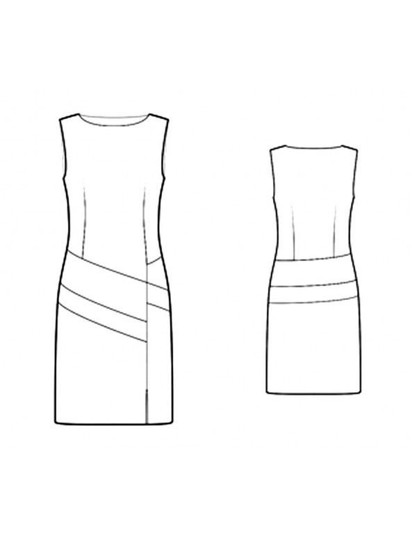 Fashion Designer Sewing Patterns - Asymmetrical Seam Sheath
