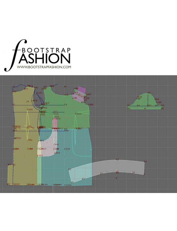 Fashion Designer Sewing Patterns - Side Split Portrait Collar Dress