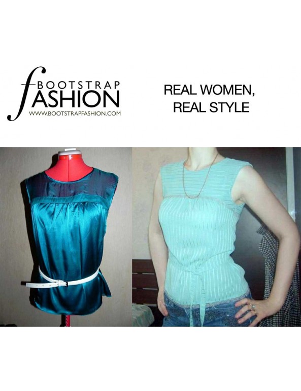 Fashion Designer Sewing Patterns - Sleeveless Yoke Front Blouse