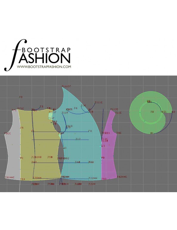 Fashion Designer Sewing Patterns - Side Ruffle Draped Knit Top