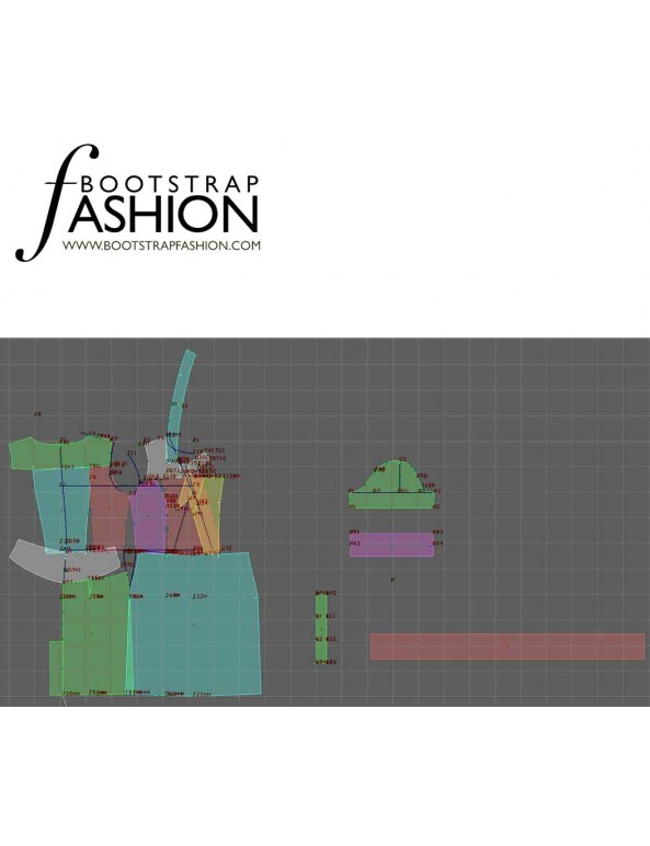 Fashion Designer Sewing Patterns - Shirt Dress With Buckle Belt