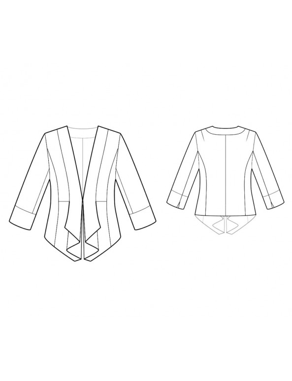 Fashion Designer Sewing Patterns - Fitted Draped Jacket