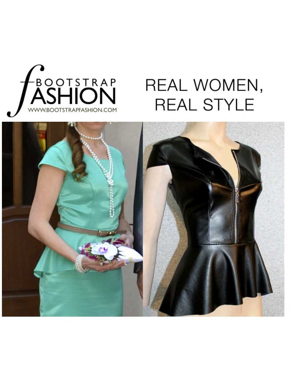 Fashion Designer Sewing Patterns - Cap Sleeved Peplum Top