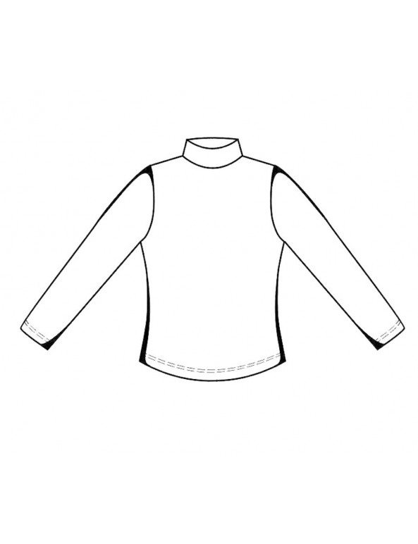 Fashion Designer Sewing Patterns - Turtleneck Knit Top