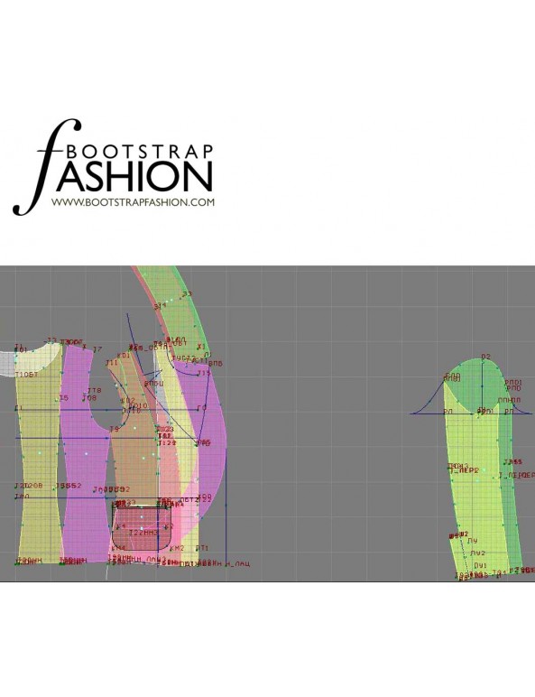 Fashion Designer Sewing Patterns - Tailored Ruffle Notched Lapel Jacket