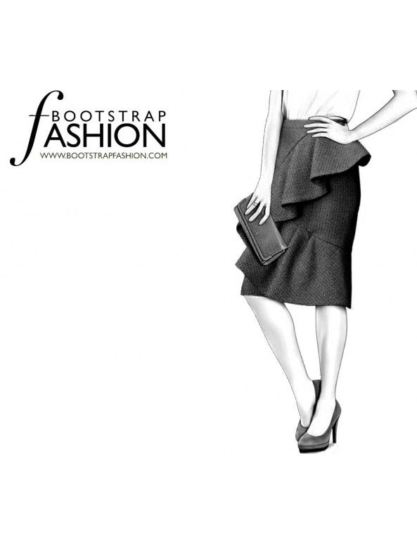 Fashion Designer Sewing Patterns - Ruffle Wrap Skirt