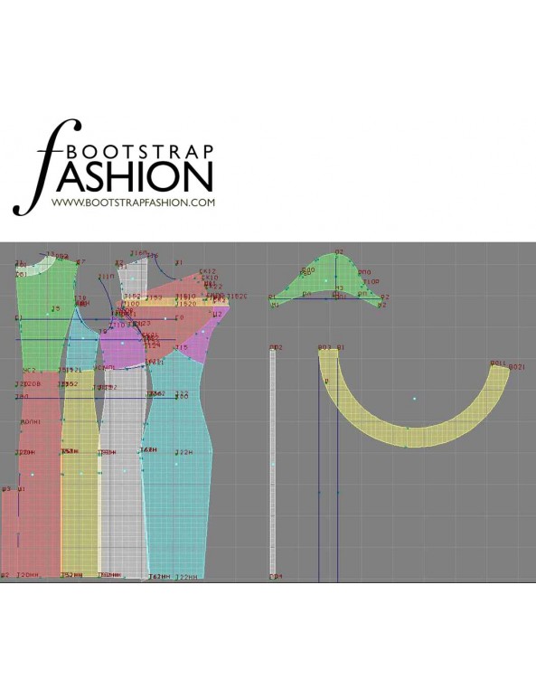Fashion Designer Sewing Patterns - Square Drape Neck Dress