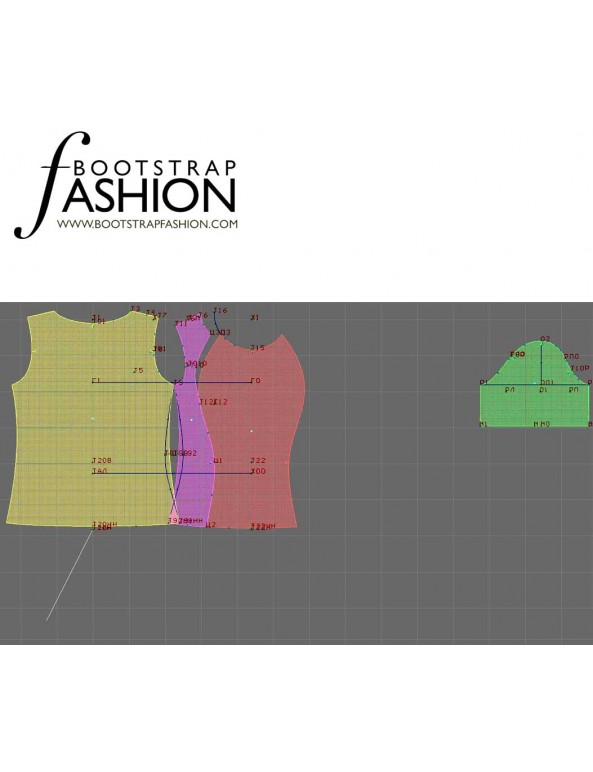 Fashion Designer Sewing Patterns - Curved Princess Seams Knit Top