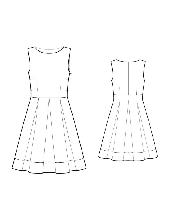 Fashion Designer Sewing Patterns - Jewel Neck Dress