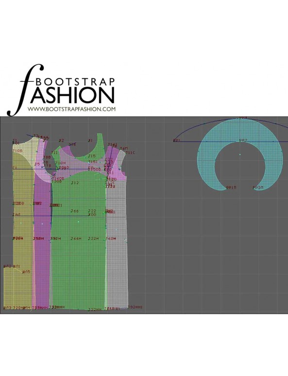 Fashion Designer Sewing Patterns - Sheath With Cascading Ruffle
