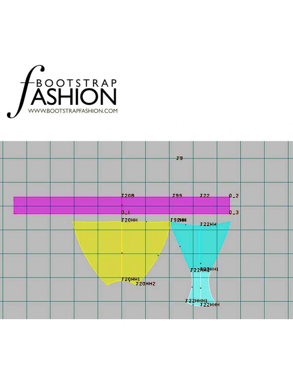 Fashion Designer Sewing Patterns - Lace Trimmed High Cut Briefs