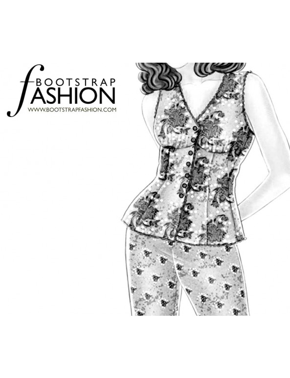 Fashion Designer Sewing Patterns - Pajama Top