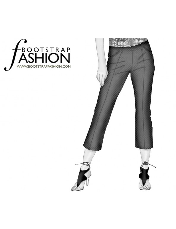 Fashion Designer Sewing Patterns - Front Seam Cropped Pants