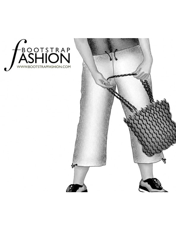 Fashion Designer Sewing Patterns - Drawstring Cropped Pants