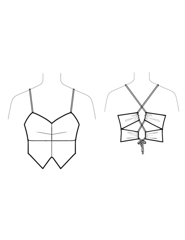 Fashion Designer Sewing Patterns - Double-Tie Back Top