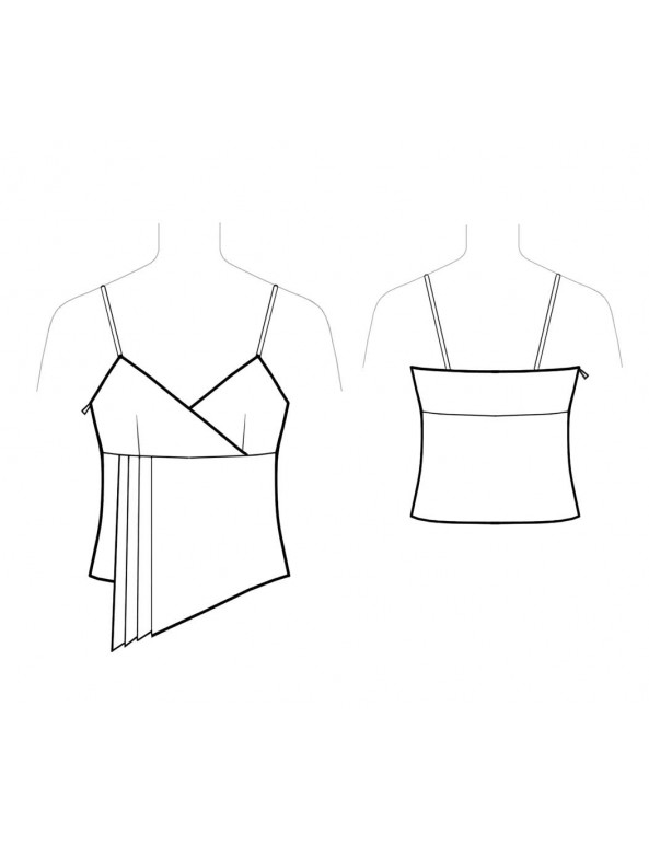 Fashion Designer Sewing Patterns - Asymmetrical Spaghetti-Strap Top
