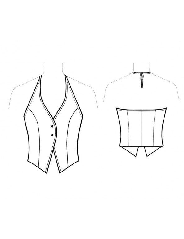 Fashion Designer Sewing Patterns - Halter Style Vest