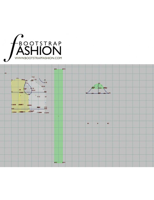 Fashion Designer Sewing Patterns - Capped-Sleeve V-Neck Ruffle Blouse