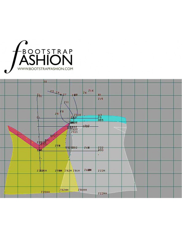 Fashion Designer Sewing Patterns - Deep Back  V-neck Slip