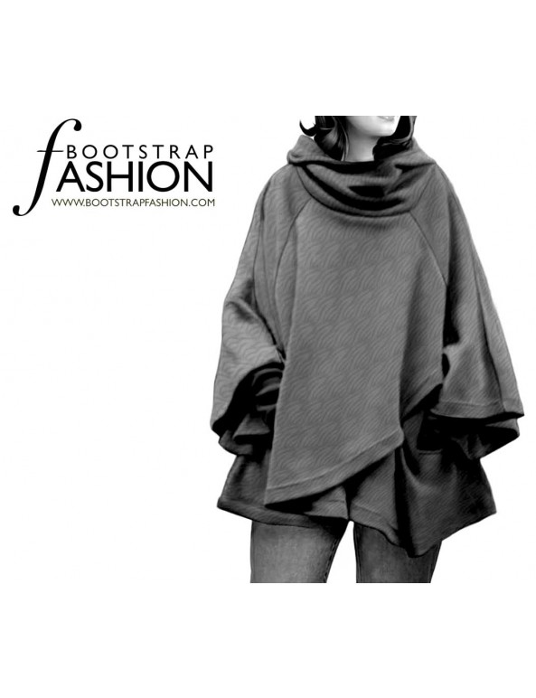 Fashion Designer Sewing Patterns - Cape With A Hood