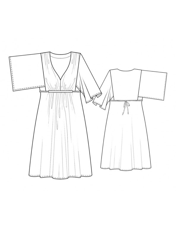 Fashion Designer Sewing Patterns - Kimono Sleeve Knit Dress