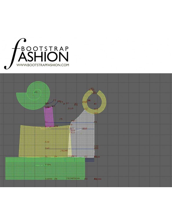 Fashion Designer Sewing Patterns - Ruffle Front Halter Blouson
