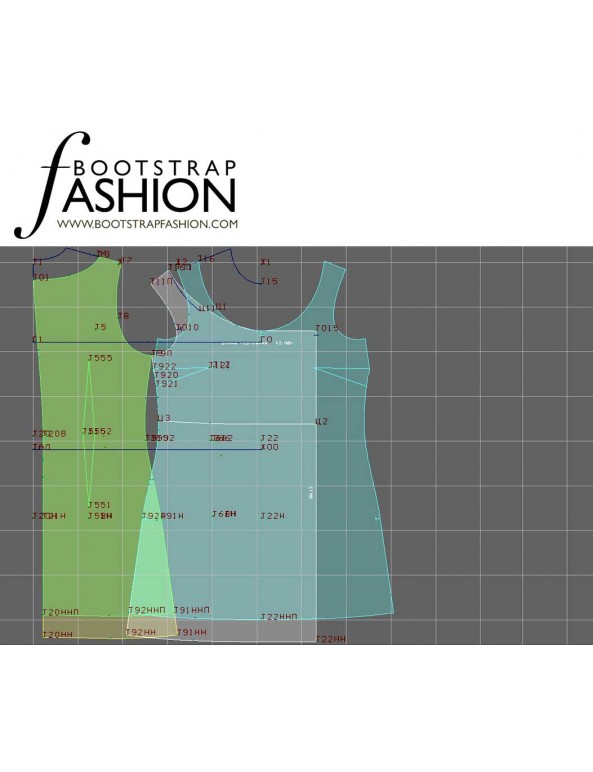 Fashion Designer Sewing Patterns - Wide Scoop Neck Rushed Dress